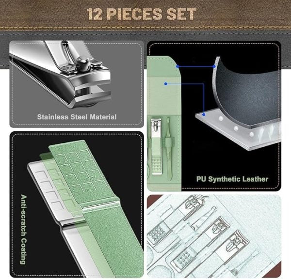 12 Pcs Manicure Pedicure Kit