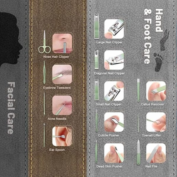 12 Pcs Manicure Pedicure Kit