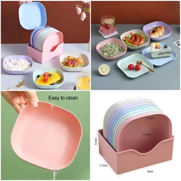 10-Pcs Plastic Multi-function Plates