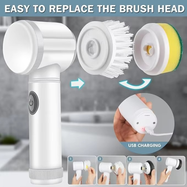 Wireless Battery Cleaning Brush